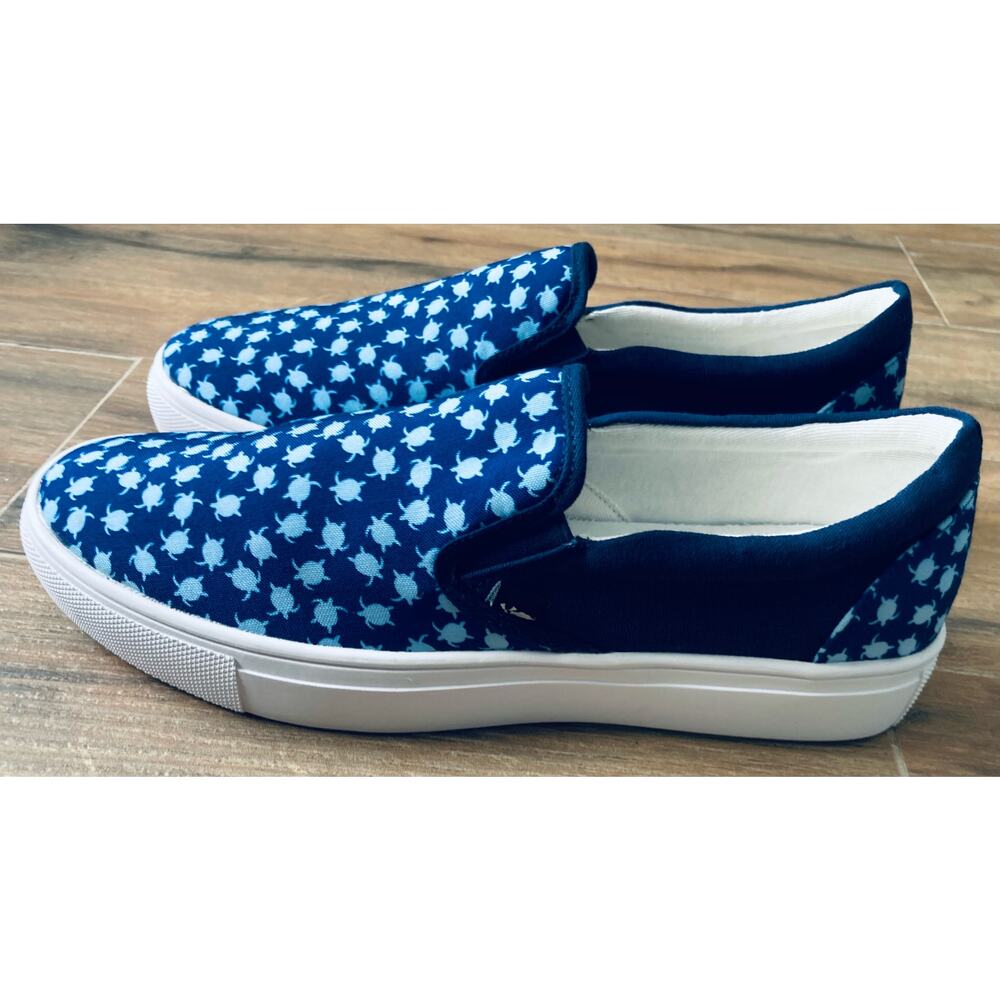 Nick Graham Slip On Shoes Sea Turtles Blue 8